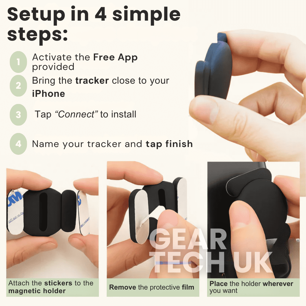 Lisslune | GPS Tracker for Motorcycles | No Subscription, Compatible with Android & iOS for Real-Time Location Tracking