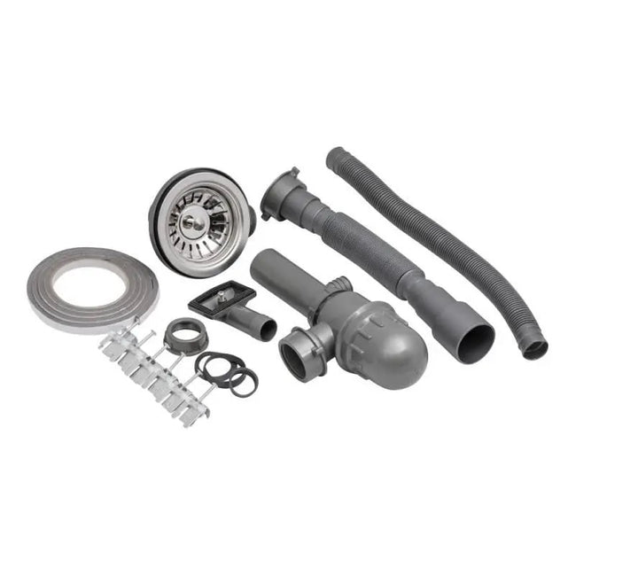 Lisslune | Stainless steel sink with sieve and siphon 49x16 cm