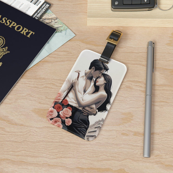 Lisslune | Smooth Adjustable Leather Luggage Tag: Your Stylish Travel Essential