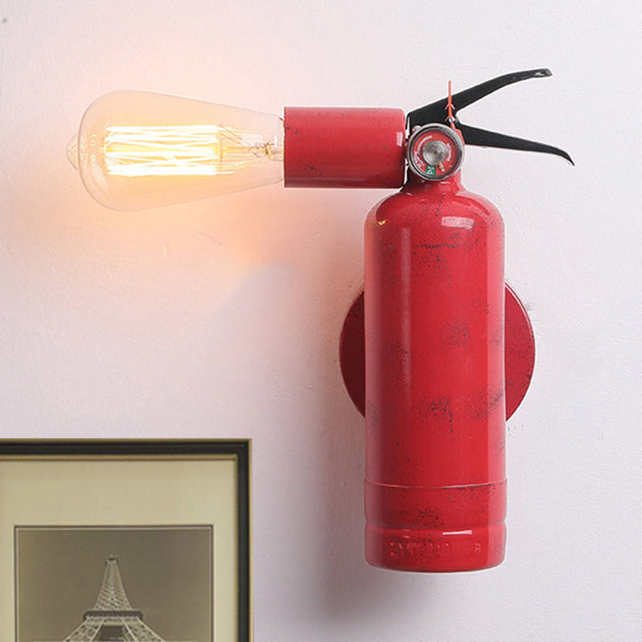 Skørter | Industrial fire extinguisher wall lamp single light metal sconce light in red