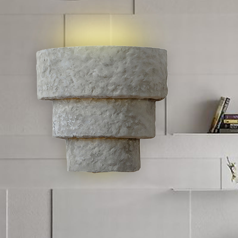 Lisslune | Cement Bowl/Cylinder Shade Wall Lighting Modern Style 1 Light Bathroom Wall Light Fixture in Gray