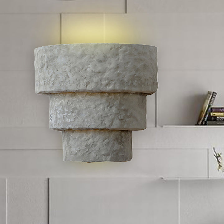 Lisslune | Cement Bowl/Cylinder Shade Wall Lighting Modern Style 1 Light Bathroom Wall Light Fixture in Gray