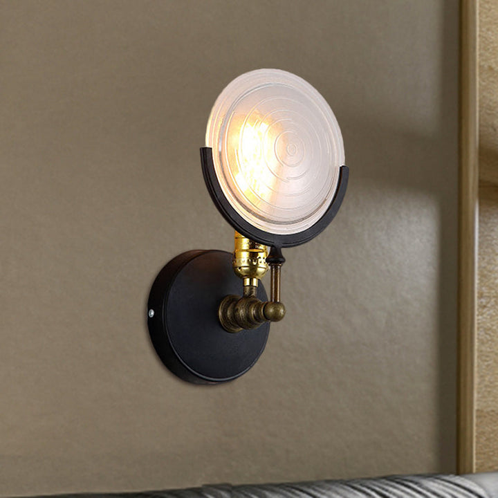 Lisslune | 1 Light Wall Mounted Light with Clear Glass Plate Postmodern Wall Lighting for the Kitchen
