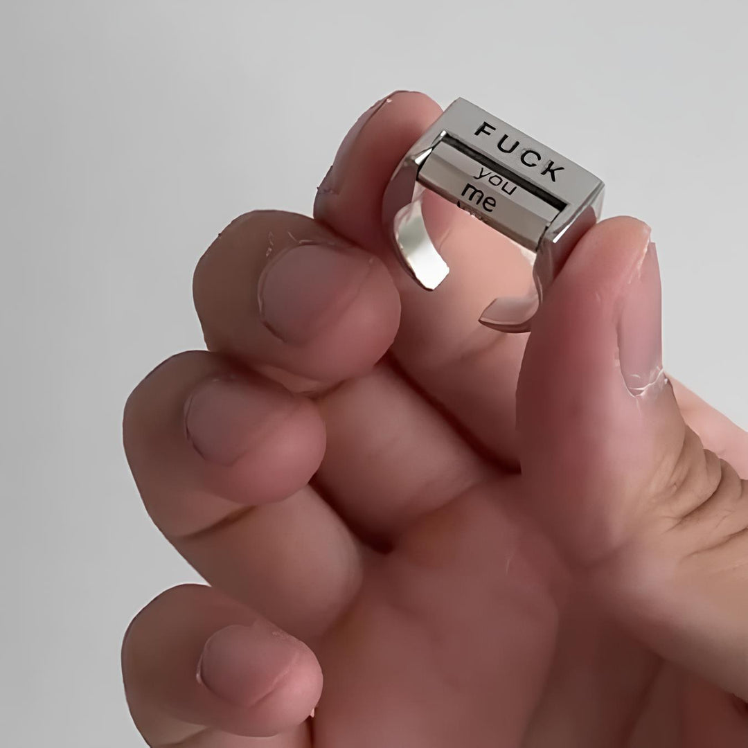 Lisslune | Funny Rotatable 'FICK' Ring Rotatable Mood Control Ring