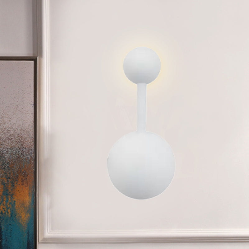 Lisslune | 1/2 Light Bedroom Wall Lamp with Molecular Acrylic Shade White Reading Wall Lamp in Warm/White Light
