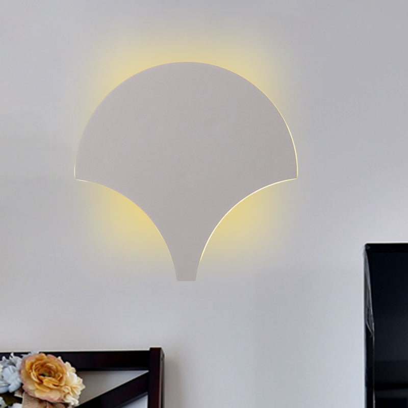 Lisslune | Modern Antique Fan-Shaped Wall Lamp Metal Gray LED Wall Light for Bedroom Bathroom