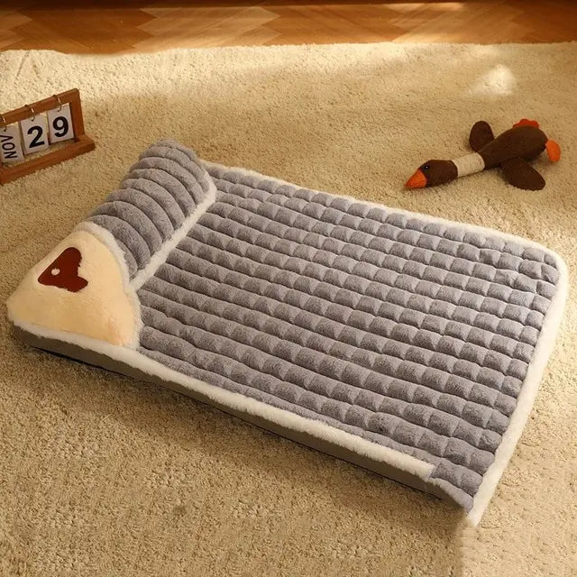 Lisslune | Cozy MADDEN Luxe Check Dog Bed for Small to Medium Dogs and Cats - Removable, Washable Plush Bed