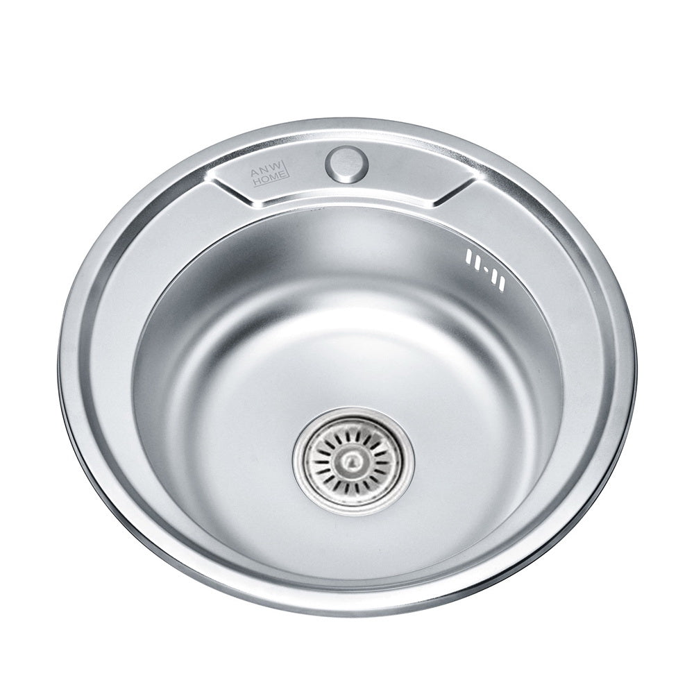 Lisslune | Stainless steel sink with sieve and siphon 49x16 cm