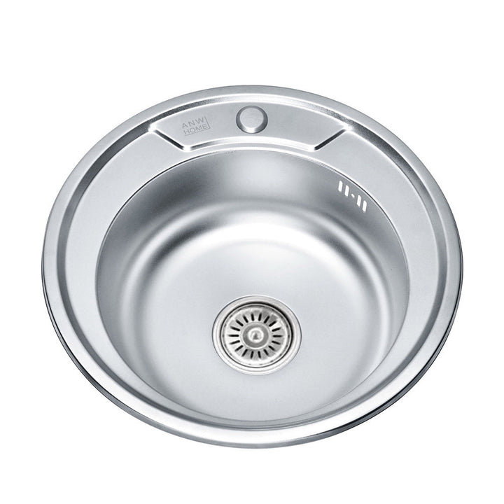Lisslune | Stainless steel sink with sieve and siphon 49x16 cm