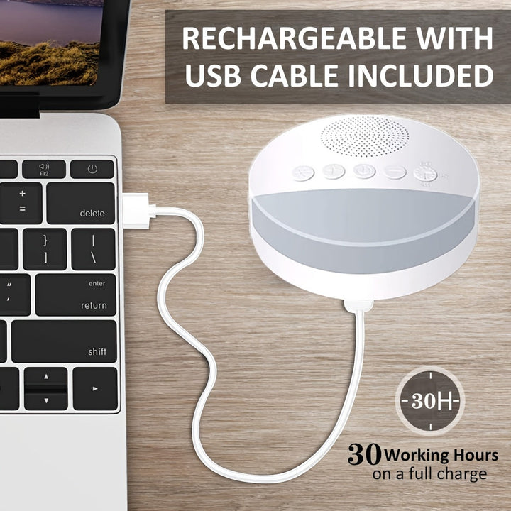 Lisslune | DreamWave White Noise Machine – Soothing Sound Therapy with Timer
