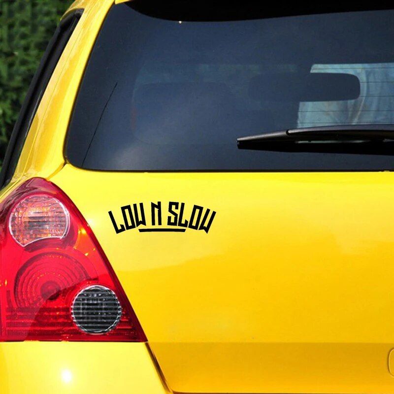 Lisslune | Vinyl Low N Slow Car Sticker - Personalized Waterproof Decal for Vehicle Decoration
