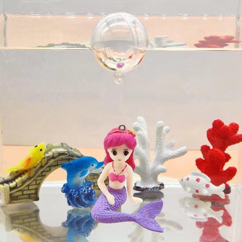Lisslune | Aquatic Harmony: Chinese-inspired Resin Sculpture for Enchanting Aquariums