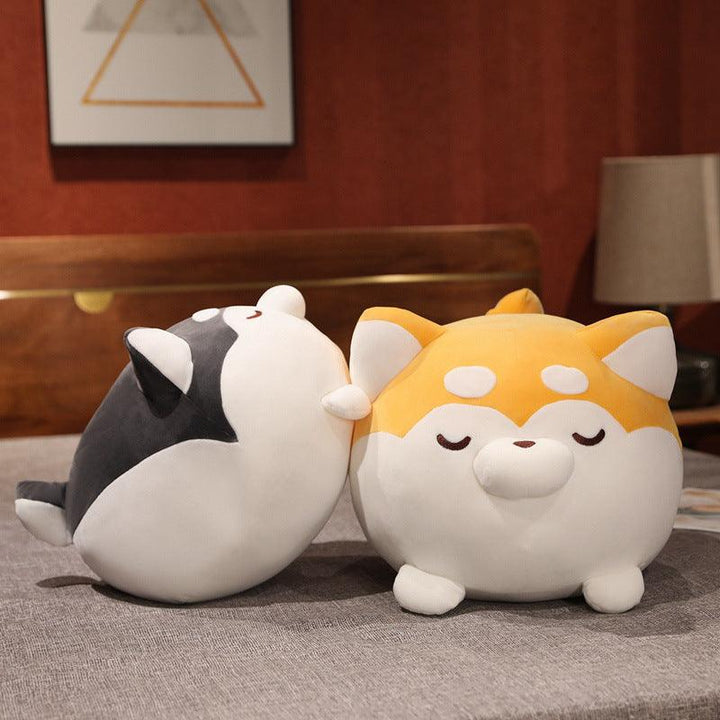 Lisslune | Cuddly Plush Cushions: Cute Lazy Husky and Chubby Shiba Inu Designs