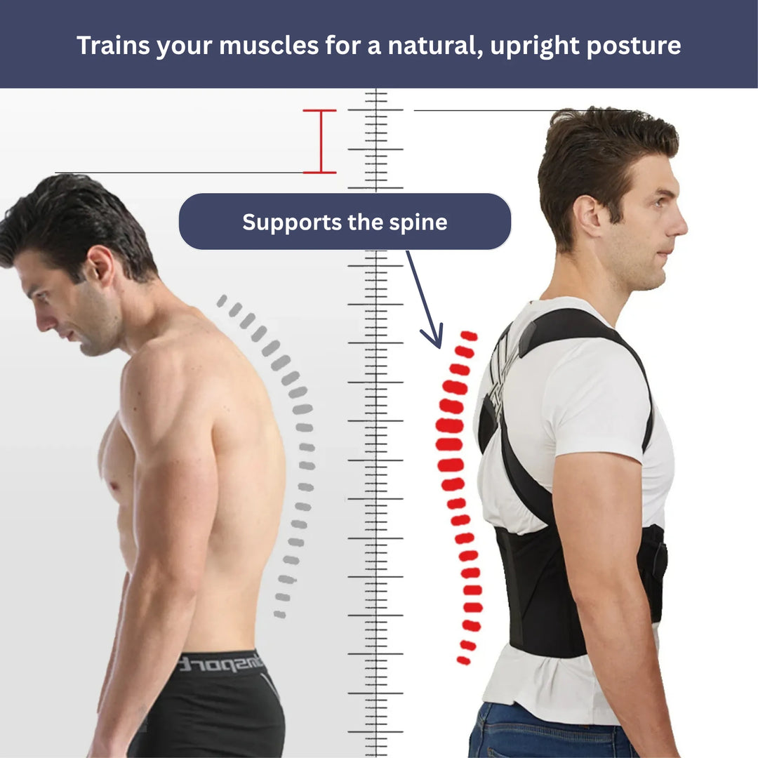 Lisslune | Back Support and Posture Corrector | Adjustable, Comfortable & Ideal for Improving Confidence and Posture