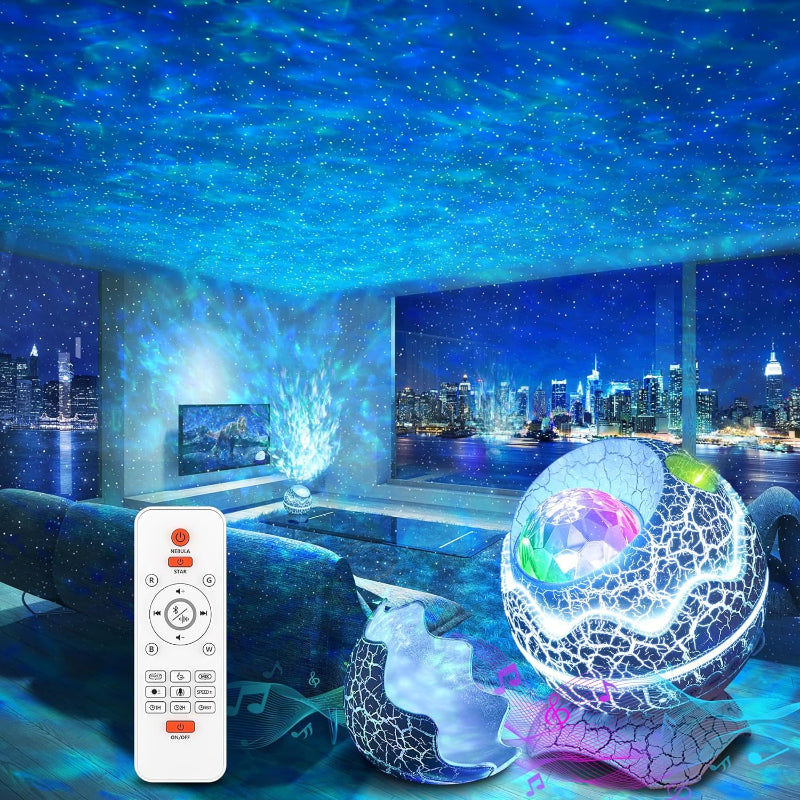 Lisslune | GalaxyGlow – Star projector with Bluetooth speaker and colorful light effects