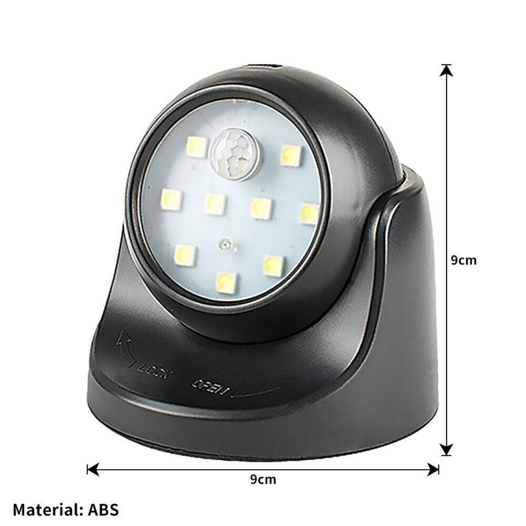 Lisslune | Wireless Battery Powered External Security Lights – Motion Sensor LED Spotlight for Home, Garden, and Wall Illumination