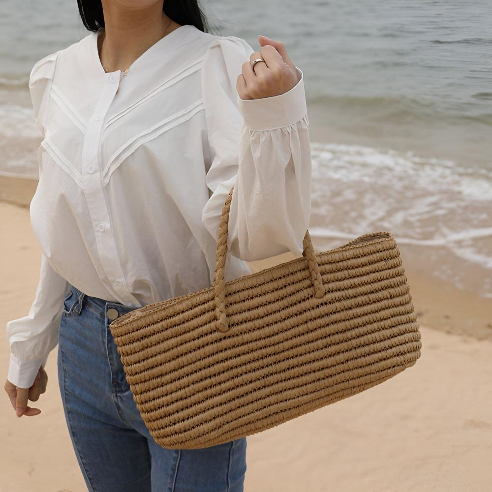 Lisslune | Woven Straw Tote Bag