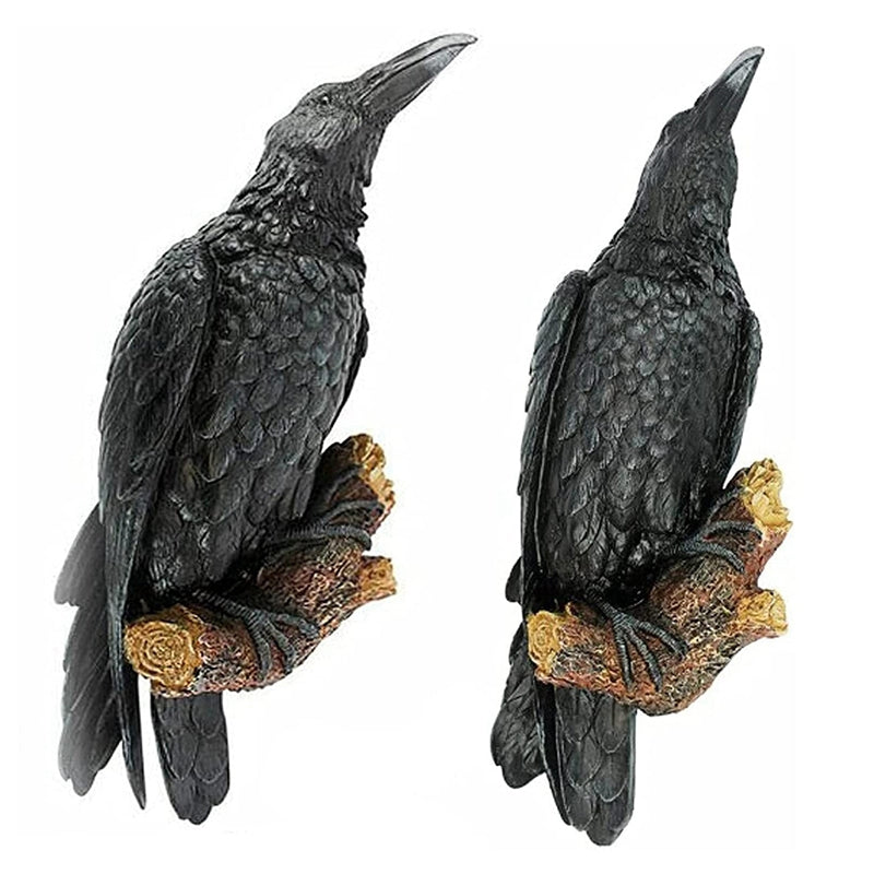 Lisslune | Noctura Realistic Decorative Raven – Mood-Enhancing Decoration for Home & Garden