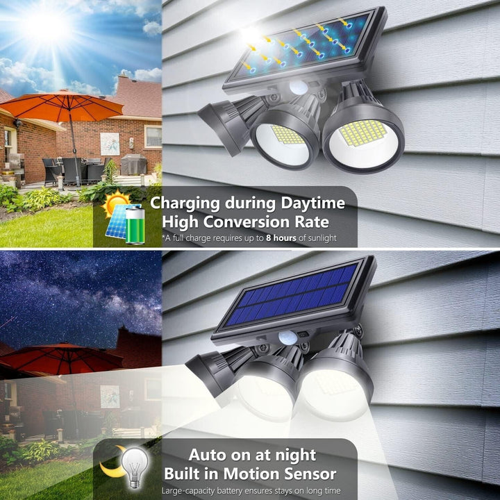 Lisslune | Solar Outdoor Security Floodlight with Motion Sensor