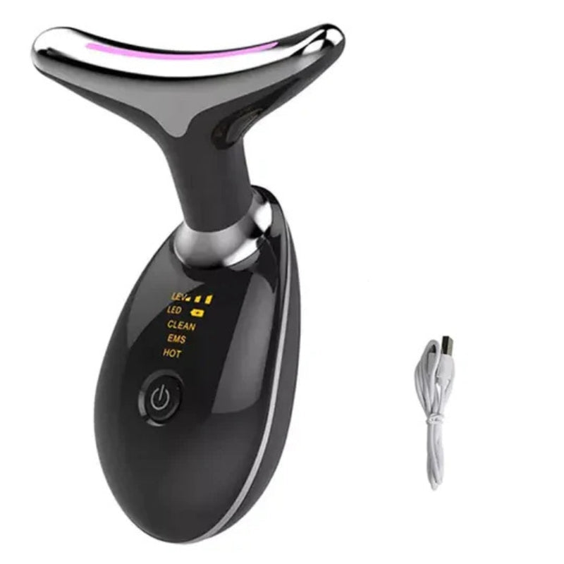 Lisslune | GlowLift – Anti-Wrinkle Facial Firming Massage Device with LED Light Therapy for Face and Neck