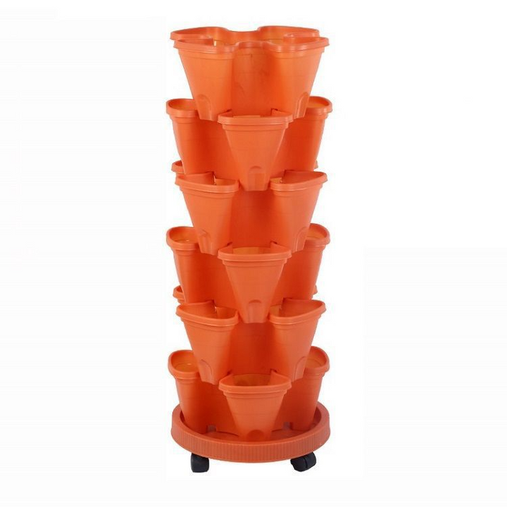 Lisslune | 6-Layer Vertical Plant Tower – Three-dimensional Flowering System for the Garden