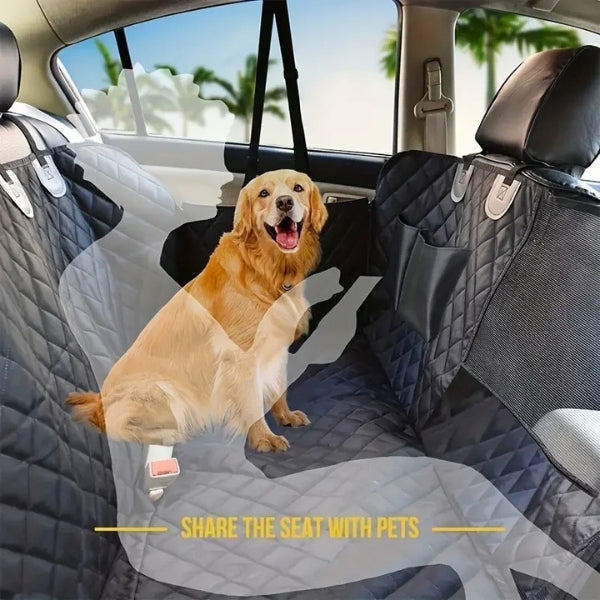 Lisslune | Dog Car Seat with Hard Bottom & Back Seat Extender for Travel | Car Seat Protection for Large Dogs