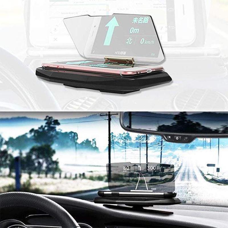 Lisslune | Car phone holder with navigation projector & wireless charging