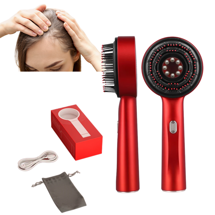 Lisslune | Scalp Massaging Brush with Red Light Therapy | Promotes Hair Growth & Relieves Scalp Tension for Healthier Hair