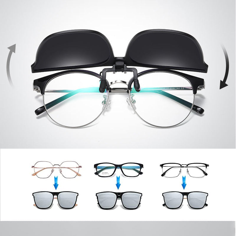 Lisslune | New polarized clip-on folding sunglasses