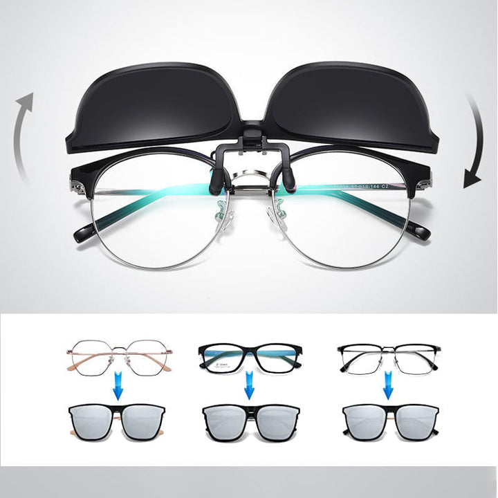 Lisslune | New polarized clip-on folding sunglasses