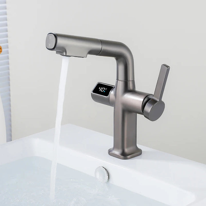Lisslune | Elegant House Brass Aqua View Bathroom Digital Faucet
