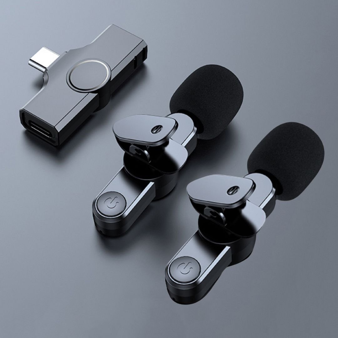 Lisslune | Wireless Mini Microphone for Smartphone – Lavalier Mic with Noise Reduction & 10h Battery