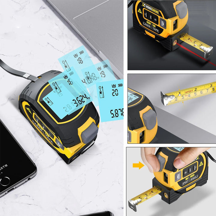 Lisslune | 3-in-1 Infrared Laser Tape Measure