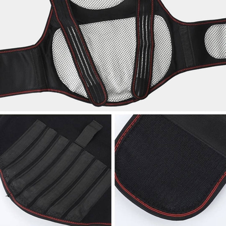 Lisslune | Self-Heating Back Support Brace | Adjustable Heated Posture Corrector for Back Pain Relief & Improved Posture