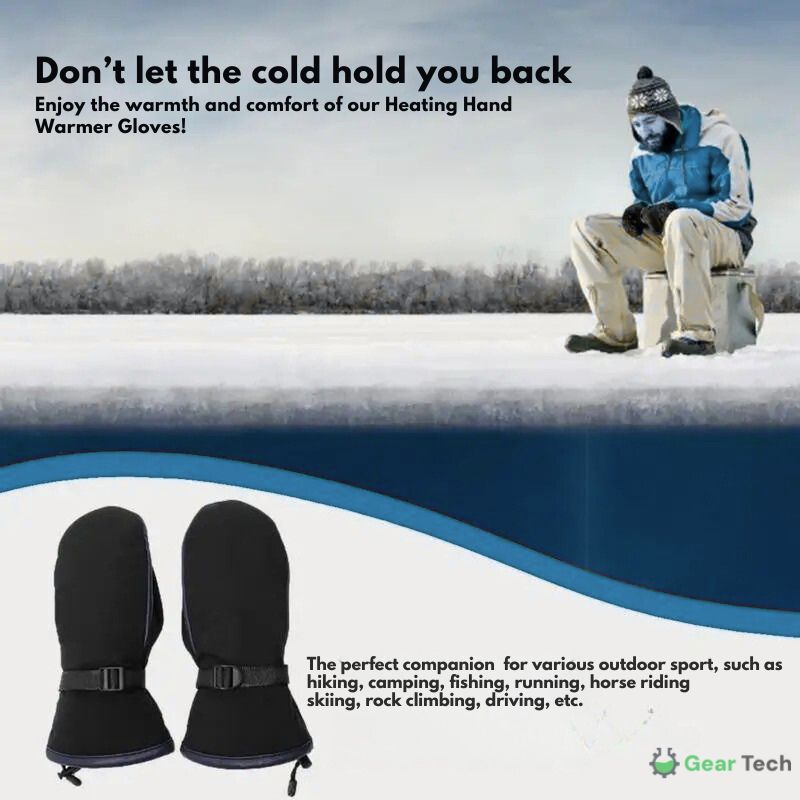 Lisslune | Electric Heating Hand Warmer Gloves | Dual-Sided Heating, Waterproof & USB Rechargeable for Skiing, Hiking, Mitten & Daily Use