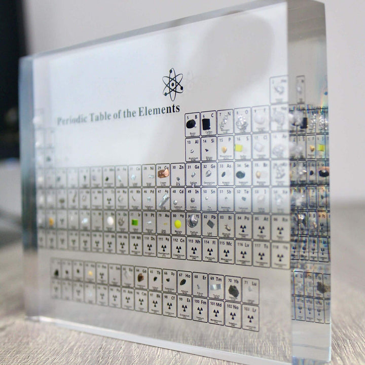 Lisslune | AtomVault | Educational Periodic Table Display with Real Elements – Premium Glass Science Decor