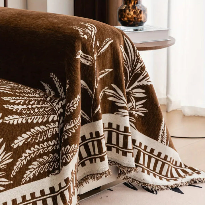 Lisslune | Foliage Floral Chenille Sofa Cover