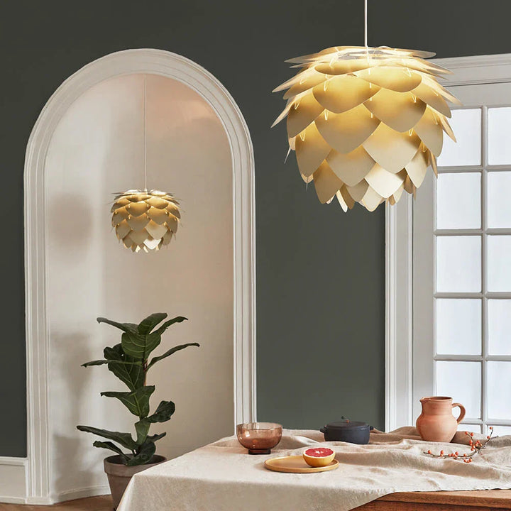 Lisslune | Handcrafted Wooden Pine Cone Pendant Light