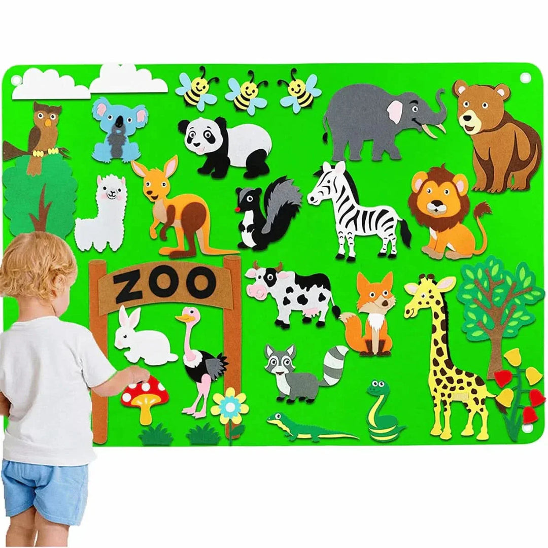 Lisslune | ANIMAL FELT BOARD – Felt board for creative & screen-free learning from 3 years old