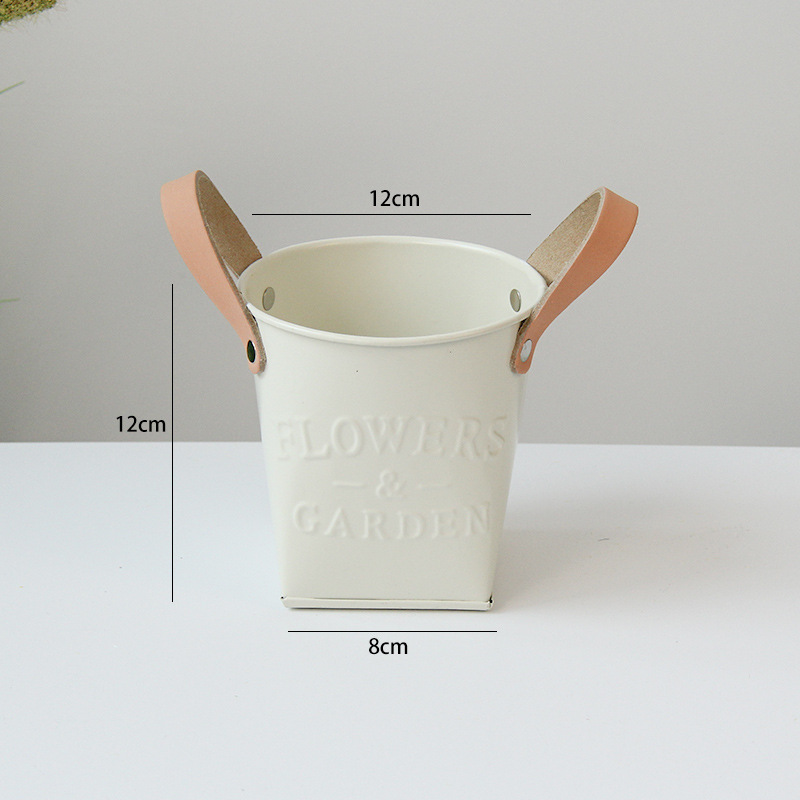 Lisslune | Decorative plant pots with leather handles – flower pots for home and garden