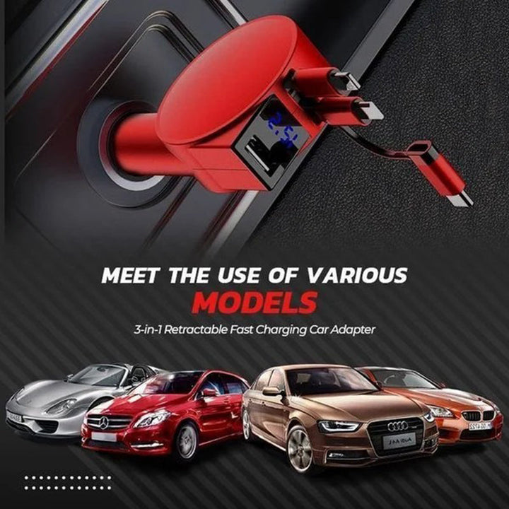 Lisslune | 3-in-1 Fast Car Charger