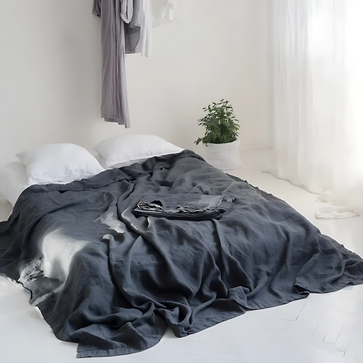 Lisslune | Classic Linen Bed Sheet