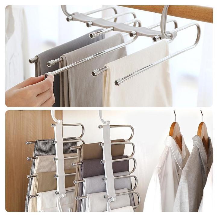 Lisslune | Space-saving multipurpose trouser hanger clothes hanger