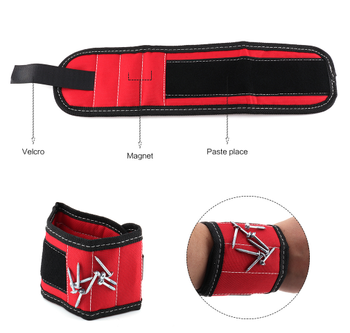Lisslune | Magnetic Tool Holder Bracelet for Screws and Nails