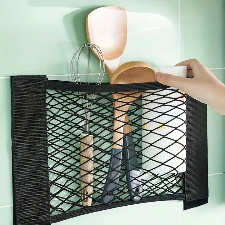 Lisslune | Plastic bag storage net bag (With adhesive tape)