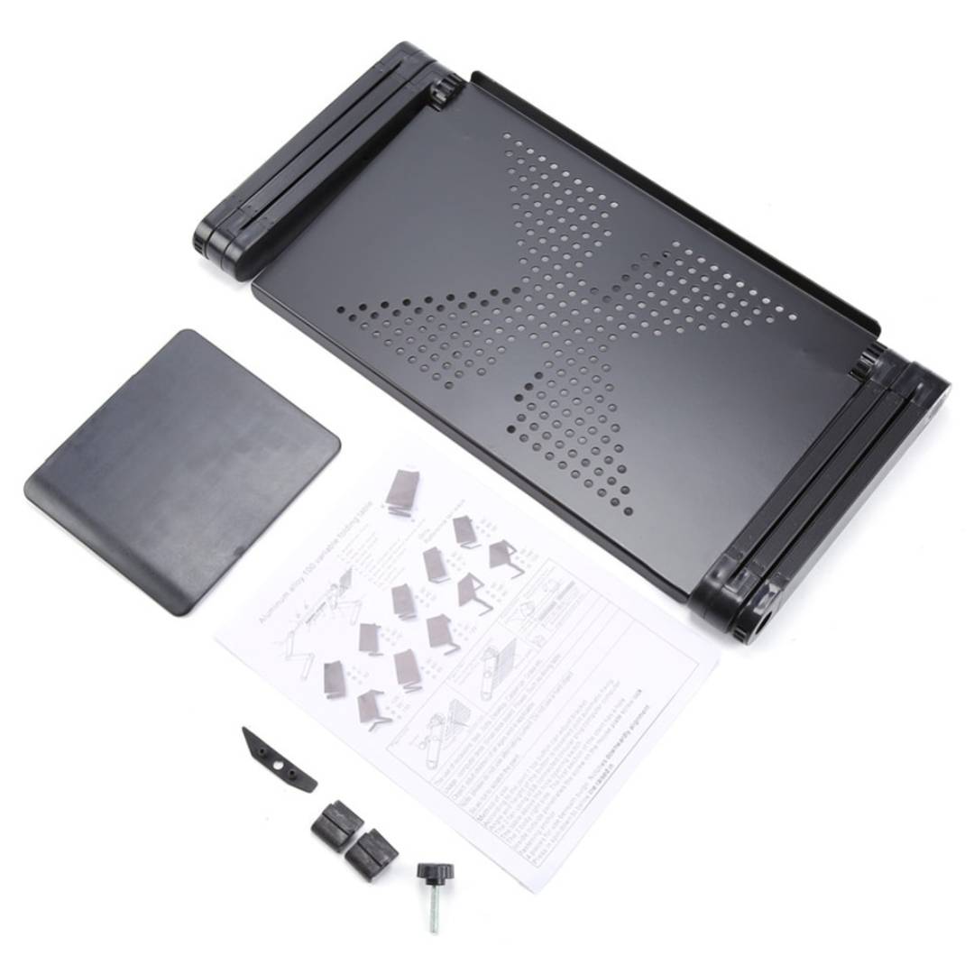 Lisslune | Adjustable Laptop Stand for Bed, Couch & Desk - Ergonomic Design with Cooling Function for Comfort and Productivity