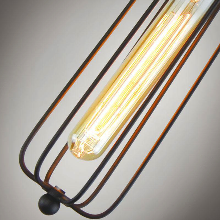 Lisslune | Retro Industrial Pendant Light with Metal Cage