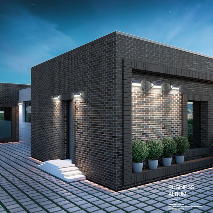 Lisslune | Modern Solar LED Wall Light for Outdoors – Waterproof Facade Lighting with Motion Sensor
