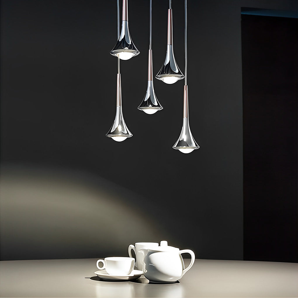 Lisslune | LumiDrop Nordic Design Pendant Light | Drop Shape | Elegant LED Light for Dining Room & Living Room | In Black, Gold & Chrome