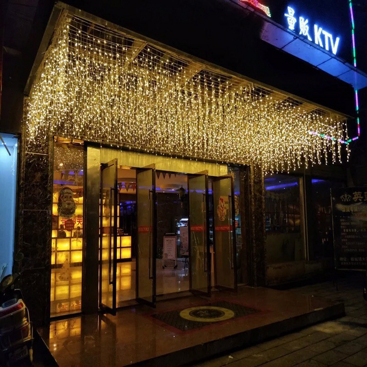 Lisslune | LED Starry Sky Icicle Light String – Decorative Light Curtains for Christmas and Garden